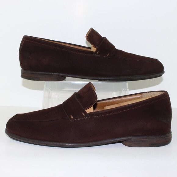 Louis Vuitton Brown Suede Leather Loafer Slip One Shoe (8.5 US) - Picture 7 of 14